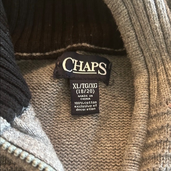 Chaps Kids Gray Zip-Up Jacket - Picture 2 of 5